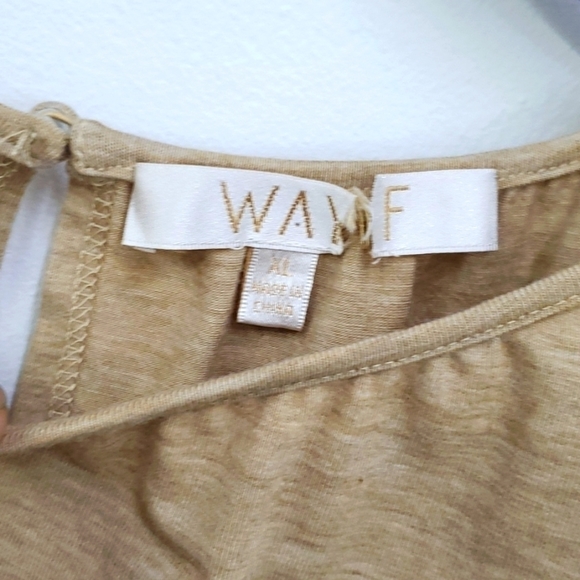 NEW Padded Shoulder Midi Dress WAYF XL in Sand - Picture 10 of 10